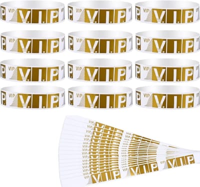 VIP-armbanden - Polsbandjes evenementen - Bezoekers identificeren - Waterbestendig papier - 300 stuks - Goud