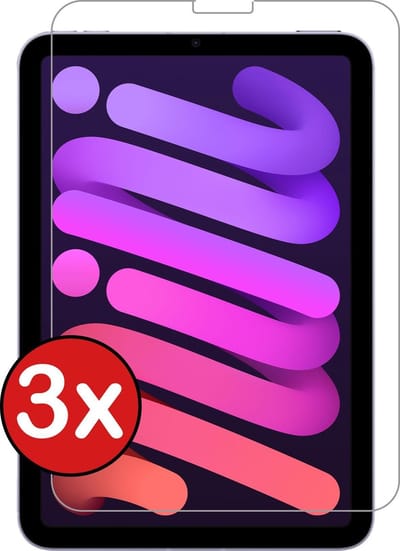 Screenprotector - 3 Stuks - Geschikt voor Apple iPad Mini 6 (2021) - 8.3 inch - 6e Generatie - Extra Sterk - Beschermglas - Gehard Glas - Tempered Glass - Screen Protector