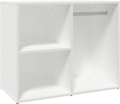 vidaXL - Kledingkast - 80x40x65 - cm - bewerkt - hout - wit