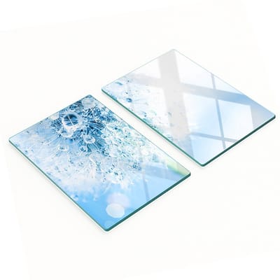 Multifunctionele decoratieve glazen keukenplanken met paardenbloemmotief, 2x40x52 cm