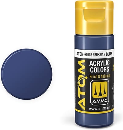 AMMO by Mig Jimenez Hobbyverf Acrylverf - MIG 20108 ATOM - Prussian Blue - Acryl - 20ml Verf flesje - 20 ml