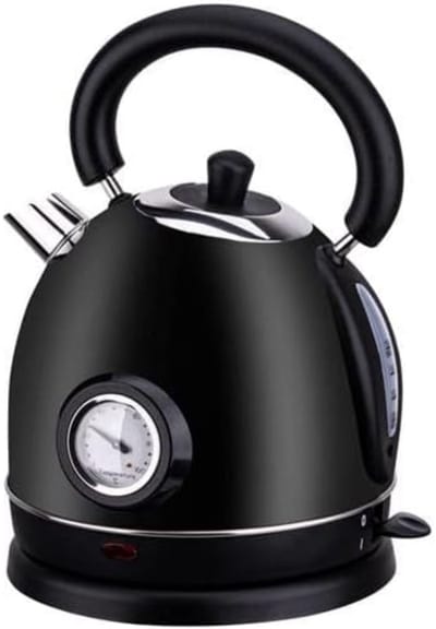 SNJY® Waterkoker Retro - Waterkoker Vintage - Waterkoker Design - 1,8 Liter - 2200 W - Zwart