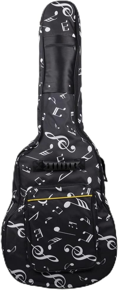 Waterdichte Oxford Gitaar Tas met 8mm Voering, Schokbestendig en Muzikaal Patroon voor Akoestische Gitaren - Ideaal voor Transport en Bescherming