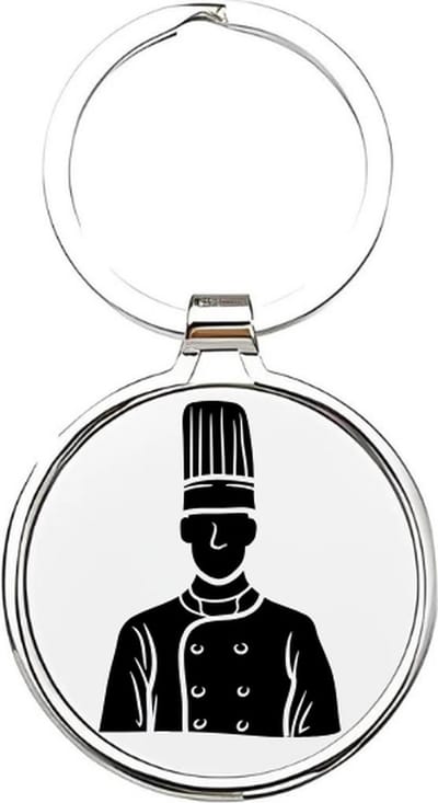 Akyol - Kok Sleutelhanger - kok - De beste kok - Chef - chefkok - keukenmedewerker - Koken - eten - restaurant - keukenmeester - Koksmuts - Keuken - kelner - sterrenchef - 4 x 7,5 CM