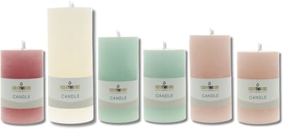 Scentmoods Rustieke Kaars Set Mystic Frost – Unieke Stompkaars en Dinerkaars met een IJzige Uitstraling