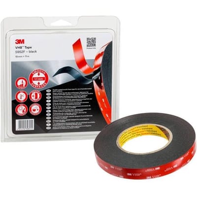 3M 5952F/IPS Plakband Zwart (l x b) 11 m x 19 mm 1 stuk(s)