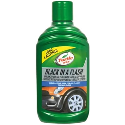 Turtle Wax GL Black in A Flash – Exterieurreiniger - Voor alle kunststof delen - Geeft een langdurige blijvende heldere glans - Herstelt vaal geworden kunststof - Waterbestendig - 300ml
