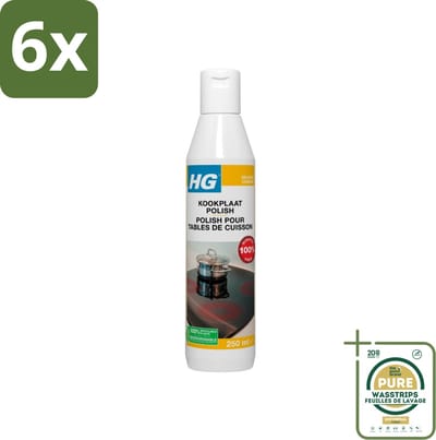 HG Kookplaat Polish 250 ml - Voordeelverpakking - 6 stuks - Inductie kookplaat - Vet verwijderen