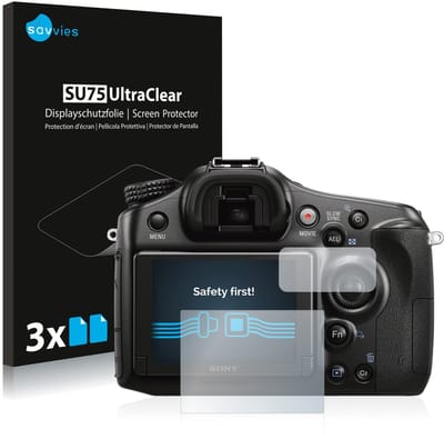Savvies - Screenprotector voor Sony Alpha 68 - Folie Beschermfolie transparant 6 Stuks