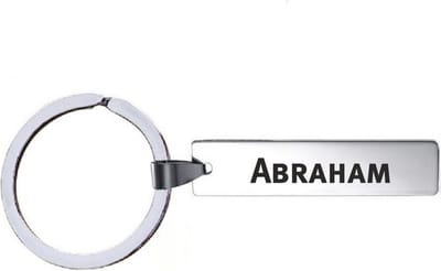 Sleutelhanger Met Naam - Abraham - RVS