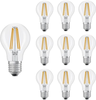 Ledvance LED Classic A60 Filament Lamp E27 - 5.9W 806lm 2700K 230V - Mat Glas - Ø60mm - Geschikt voor slaapkamers, hotels, zachte sfeerverlichting - 10 stuks