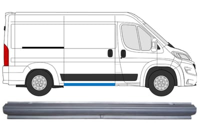 Schuifdeur dorpel reparatiepanel voor Opel Movano 2021-2026 / Rechts