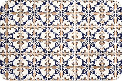 Badmat 90x60 cm - Antislip - Klassiek - Patroon - Kleurrijk - Badmatten voor badkamer - Badkamermat - Douchemat - Badkamer mat