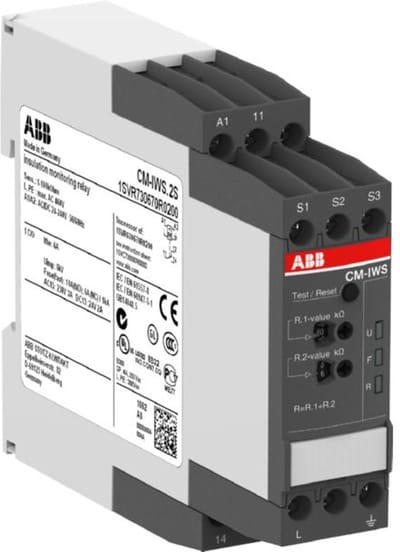 ABB CM-IWS.2S1CO1-100KOH ABB ISOL-WAK-REL.1C/O 1-100K (CM-IWS.2S 1CO 1-100kOhm 24-240V AC/)