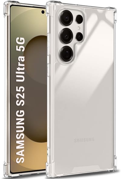 Ultra-Hybrid Schokbestendig Hoesje KKG - Crystal Clear Geschikt voor: Samsung Galaxy S25 Ultra | Transparante achterkant Hard Back Cover & TPU Siliconen Bumper