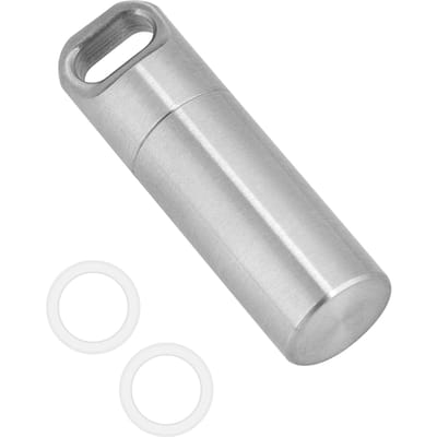 Waterdichte Roestvrijstalen Pillenfles Medicijncontainer Houder voor Buiten Kamperen(L) Large white