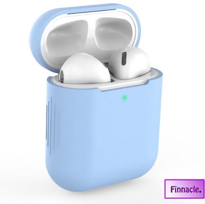 Finnacle - Hoesje geschikt voor Apple AirPods 1 / 2 - baby Blauw - Siliconen - Case - Cover - Soft case