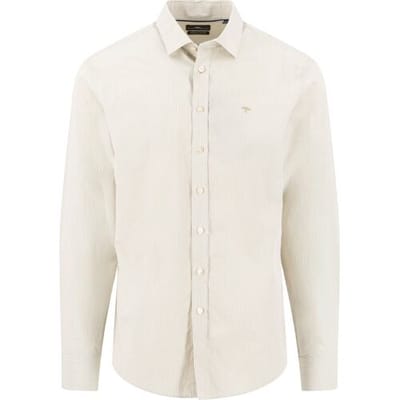 Fynch-Hatton Overhemd Essential Fine Stripe Kent Collar Pistache / male