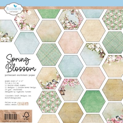 ECD papierblok Spring blossom 12x12 dubbelzijdig