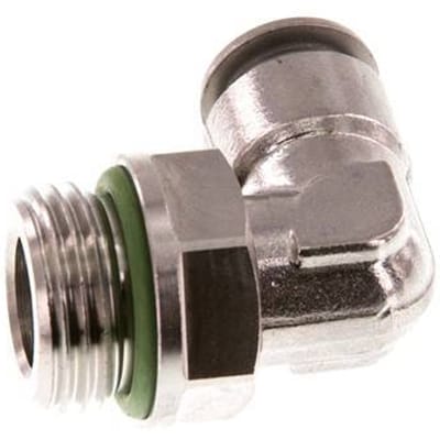 10mm x G1/2'' 90 graden L-verbinding RVS Insteekfitting Buitendraad Draaibaar FKM