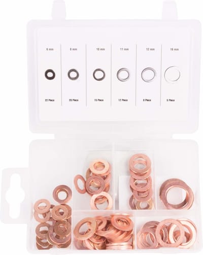 Benson 80-delige koperen ringenset - assortimentsbox - diverse maten