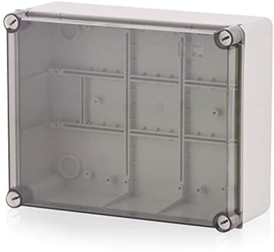 Opbouwdoos - Junction box - Elektrische Installatie - IP65 Waterdicht - 240x190x90mm - Grijs Transparant