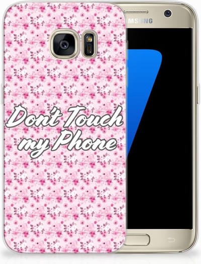 TPU Hoesje voor Samsung Galaxy S7 Silicone-hoesje Flowers Pink DTMP