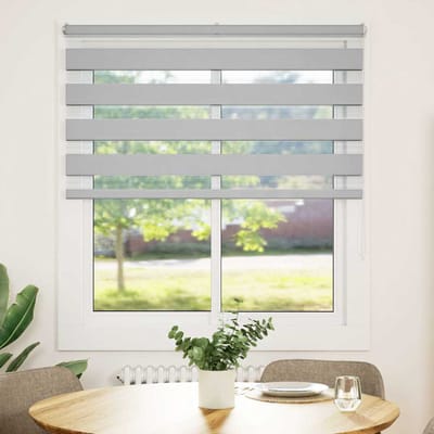 vidaXL - Zebra - rolgordijn - 120x100 - cm - stofbreedte - 115,9 - cm - lichtgrijs