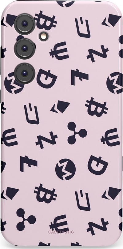 Casetastic Hoesje Geschikt voor Samsung A35 - Stijlvolle Beschermende Duo-layer Case - Crypto flow