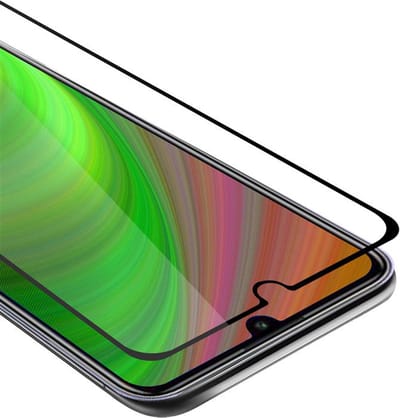 Cadorabo Screenprotector geschikt voor Huawei P SMART 2020 Volledig scherm pantserfolie Beschermfolie in TRANSPARANT met ZWART - Gehard (Tempered) display beschermglas in 9H hardheid met 3D Touch
