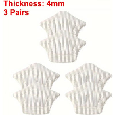 3 paar/6 paar Inlegzolen Pleister Hielkussentjes voor Sportschoenen Achterkant Sticker Verstelbare Maat Slijtvaste Voetkussen Inzetstuk Inlegzool One size white