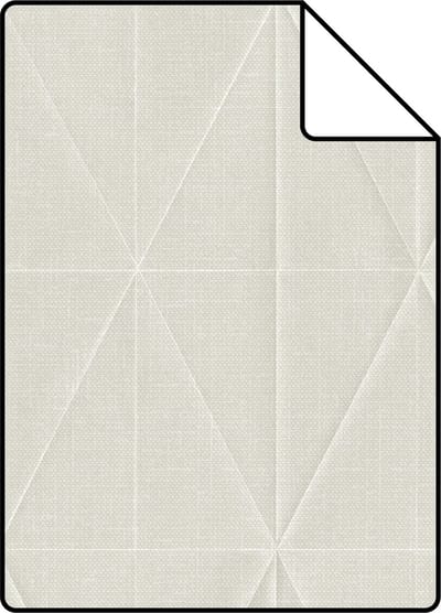 Proefstaal ESTAhome behang origami motief lichtgrijs - 26.5 x 21 cm - 148714-S