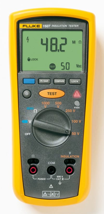 Fluke 1507 Isolatiemeter 50 V, 100 V, 250 V, 500 V, 1000 V 10 GΩ