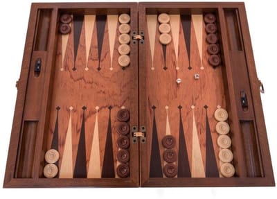 Backgammon Speelset van Hoge Kwaliteit - Tavla - Toernooi uitgave - TricTrac - 51 x 31,5 cm