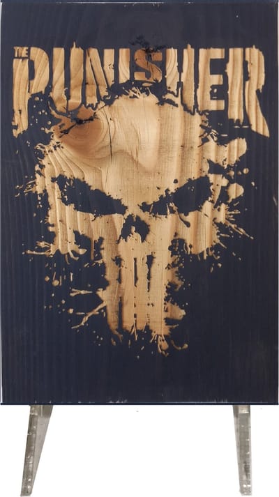 The Punisher - Houten Wandbord | Schilderij van Hout - Wanddecoratie - Hout Bord - Marvel - Interieur