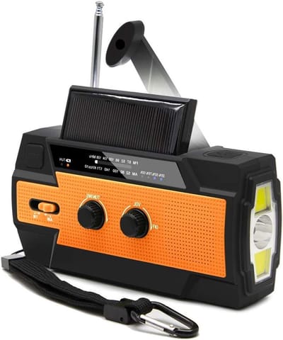 Noodradio met oplader - Dynamo radio - Noodsituaties voorbereiden - 4 oplaadmethoden - 4000 mAh - Oranje