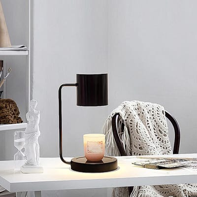 HAZARA Candle Warmer Lamp with Timer, Dimmer and 2 Bulbs, Vintage Candle Warmer Lamp for All Pot Candles, Candle Wax Warmer Lamp Aromatherapy Gifts for Mom Women Spa Office, B-White