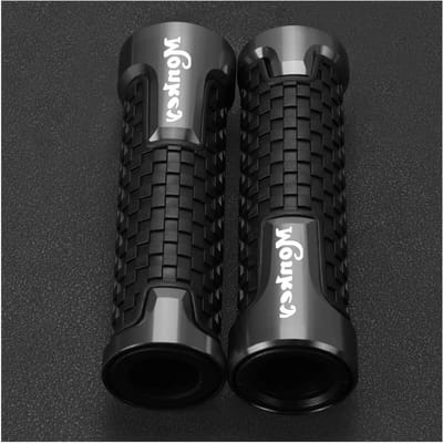 Motorfiets Stuurgrepen - Handgrepen Motor - Motorrijden Verbeteren - CNC Aluminium Constructie - 22 mm / 7/8 inch - Grijs