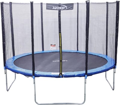 Trampoline met net - Tuin trampoline - Buiten spelen - Extra dikke rand - 366 cm - Blauw