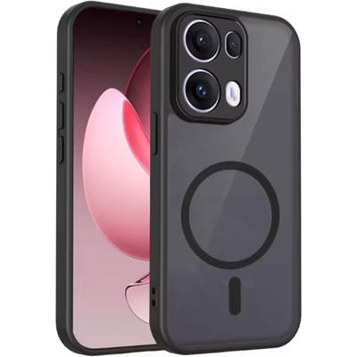Hoesje voor OPPO Reno 14 13 12 Pro 5G Armor Mat Frosty Helder Magnetisch Draadloos Opladen Cover Voor OPPO Reno 14F 13F 12F 5G Coque Oppo Reno12 gray