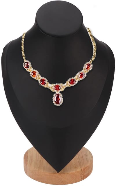 JHUBERS- Sieradenbuste - Ketting Displayhouder - Sieraden Mannequin - Stabiele Basis - Zachte Stof - 6.5x4.1x9.3in - Kettingdisplay