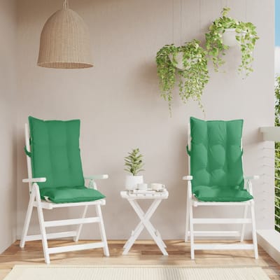 vidaXL - Stoelkussens - 2 - st - hoge - rug - oxford - stof - groen