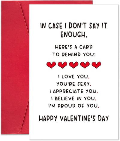 Grappige Valentijnskaart met 'Ik Hou Van Jou' voor Vriend, Vriendin, Man of Vrouw
