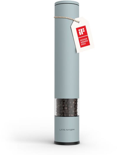 LARS NYSØM Lagom - XL Zout en Pepermolen - 1 stuk (28,8cm) - Keramische Maalwerk met Instelbare Maalgraad - Roestvrijstaalen Zoutmolen Pepermolen (Sky Blue)
