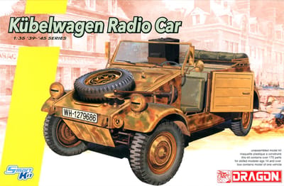 Dragon Modelbouwpakket Auto - 6886 Volkswagen Kübelwagen Radiowagen - Duits Militair Voertuig Plastic - 1:35 - Modelbouw