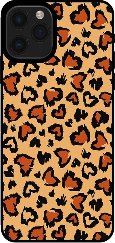 Smartphonica Telefoonhoesje voor iPhone 11 Pro met tijgerprint - backcover met panterprint - Bruin geschikt voor iPhone 11 Pro