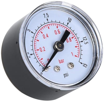 Allecto - Luchtdrukmeter - Mechanische Manometer - Hoge kwaliteit - 1/8 inch - Geschikt voor lucht, olie en water - Precisie metingen