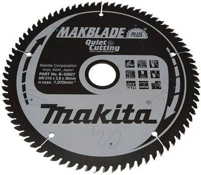 Makita B-32627 Afkortzaagblad Hout | Makblade-Plus | 216 x 30 mm | 80-tands