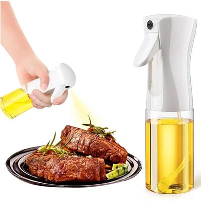 Bouteille Spray Type Pression 200ml, Bouteille Assaisonnement Ménager Contrôle Poussière Bouteille Huile, Outil de Cuisine Pot à Huile 200ml blanc