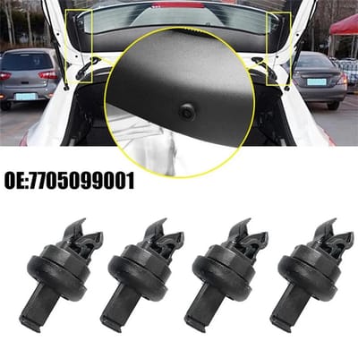 4 Pièces Clips Support de Corde d'Étendoir de Plage Arrière pour Renault Clio Mk1 Mk2 black
